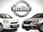 Nissan Sunny And Micra Recall
