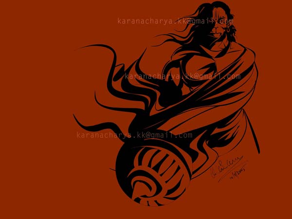 యాంగ్రీ హనుమాన్ స్టిక్కర్