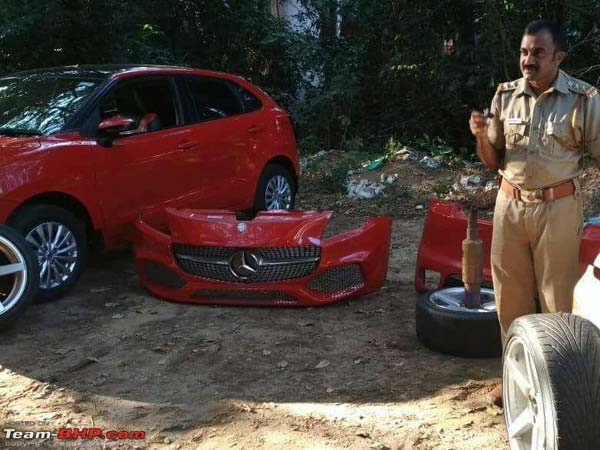 మెర్సిడెస్ ఏ-క్లాస్ మోడిఫైడ్ మారుతి బాలెనో