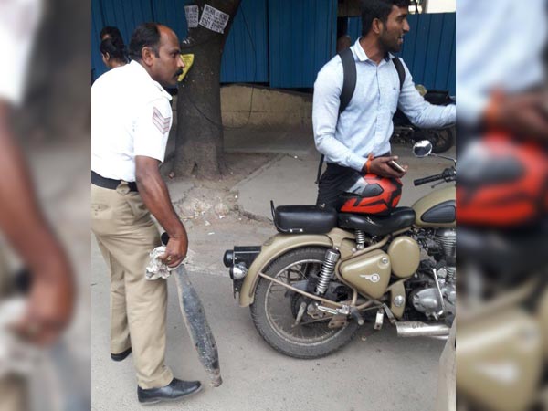 సైలెన్సర్లను రోడ్ రోలరుతో తొక్కించిన పోలీసులు