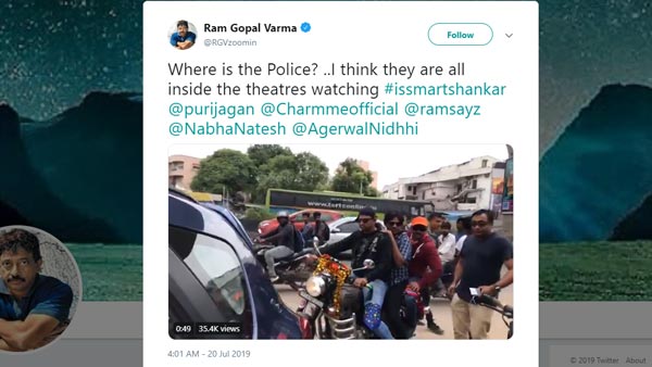 హైదరాబాద్ రోడ్లపై రాయల్ ఎన్ఫీల్డ్ తో రచ్చ రచ్చ చేసిన రాంగోపాల్ వర్మ