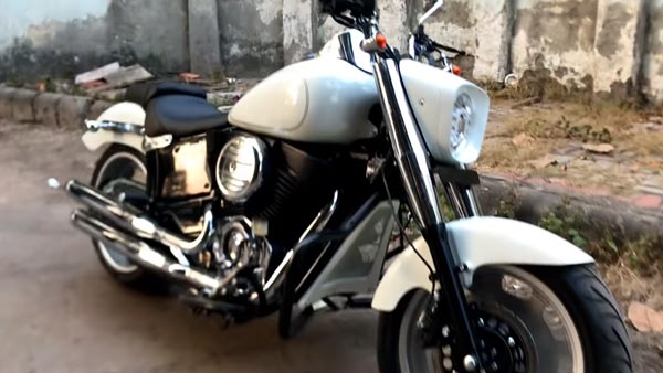 హార్లే డేవిడ్సన్ ఫ్యాట్ బాయ్ గా రూపాంతరం చెందిన రాయల్ ఎన్ఫీల్డ్ బుల్లెట్
