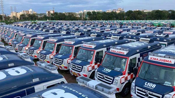 ఒక్కసారిగా 1000 కి పైగా ఫోర్స్ అంబులెన్సులు ప్రారంభించిన ఆంధ్రప్రదేశ్ ప్రభుత్వం