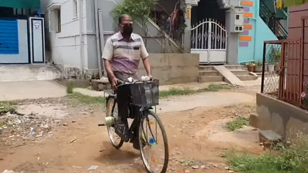 కొడుకు ఇచ్చిన ఐడియాతో తండ్రి సృష్టించిన ఎలక్ట్రిక్ సైకిల్ ; చూసారా..!