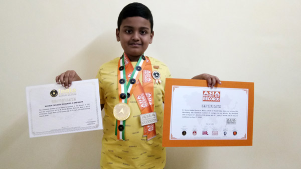 ఆసియా బుక్ ఆఫ్ రికార్డ్స్లో చోటుదక్కించుకున్న 7 ఏళ్ల బుడతడు.. ఇంతకీ ఏంటో అతని ప్రత్యేకత తెలుసా ?
