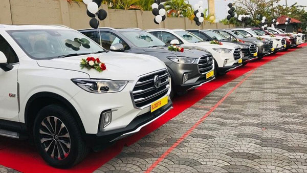 ఒకే రోజు ఏడు గ్లోస్టర్ ఎస్యూవీలను డెలివరీ చేసిన ఎంజి మోటార్ ; ఎక్కడో తెలుసా ?