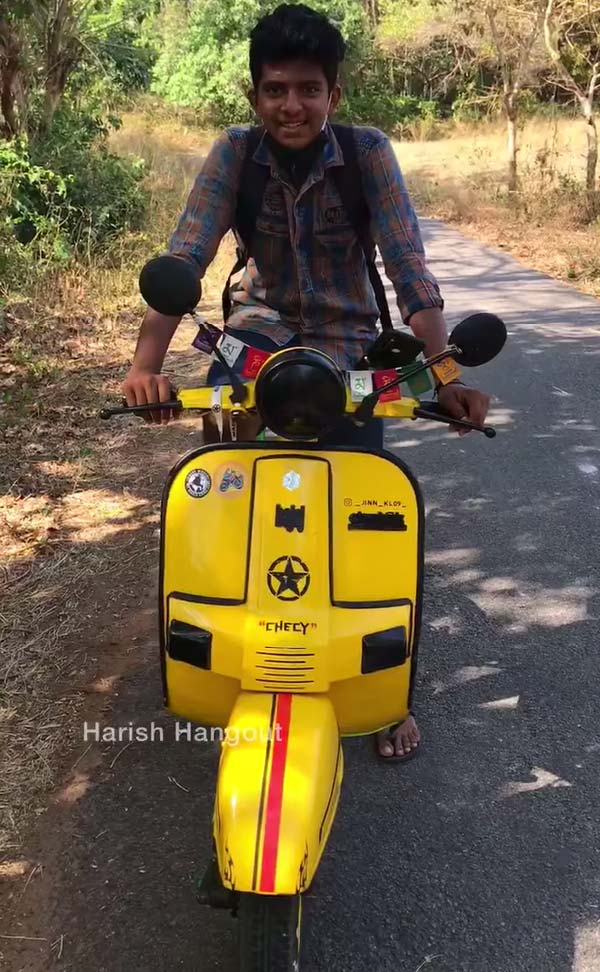 ఔరా.. ఏమి క్రియేషన్.. స్కూటర్ సైకిల్ అయిపోయింది