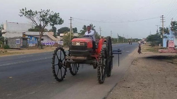 టైర్లు లేని ఈ ట్రాక్టర్, వ్యవసాయానికి బలేగుంది టైర్లు లేని ఈ ట్రాక్టర్, వ్యవసాయానికి బలేగుంది