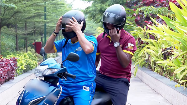 లారా రా బండెక్కు, అవును నీ హెల్మెట్ ఏది?: సచిన్ టెండూల్కర్