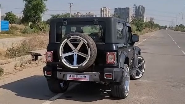 మాడిఫైడ్ మహీంద్రా థార్.. ఇప్పుడు 22 ఇంచెస్ అల్లాయ్ వీల్తో