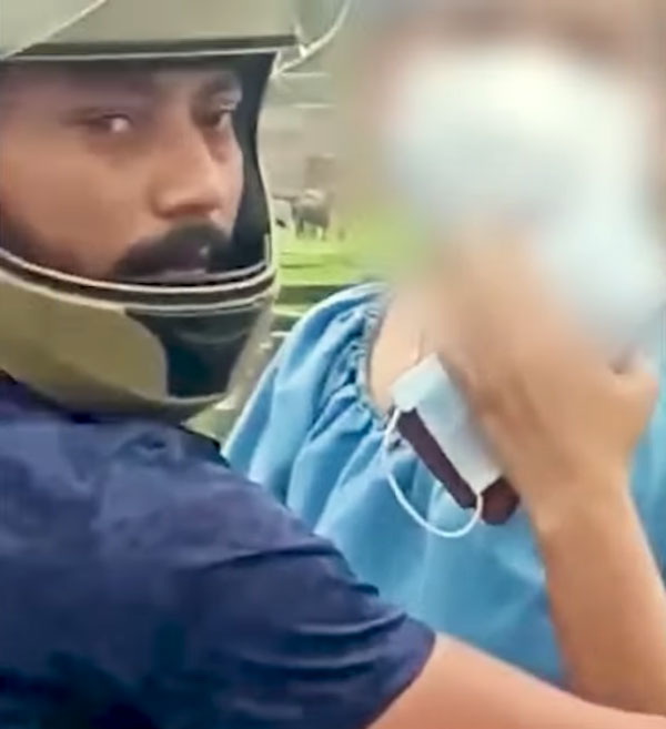 బైక్ రైడింగ్లో దంపతుల వెకిలి చేష్టలు.. మండిపడ్డ స్థానికులు.. ఏం జరిగిందో వీడియో చూడండి