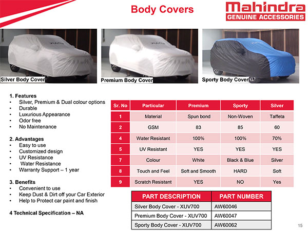 XUV700 యాక్ససరీస్ వెల్లడించిన Mahindra: వివరాలు
