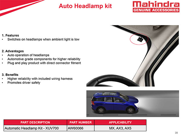 XUV700 యాక్ససరీస్ వెల్లడించిన Mahindra: వివరాలు