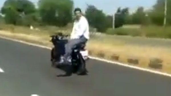 ఇదేందబ్బా ఇది.. రైడర్ లేని బైకా.. లేక దెయ్యం నడుపుతోందా..?