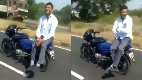 ఇదేందబ్బా ఇది.. రైడర్ లేని బైకా.. లేక దెయ్యం నడుపుతోందా..?