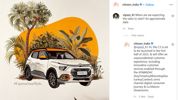 భారత్లో C3 SUV లాంచ్ ఎప్పుడో చెప్పేసిన Citroen.. పూర్తి వివరాలు