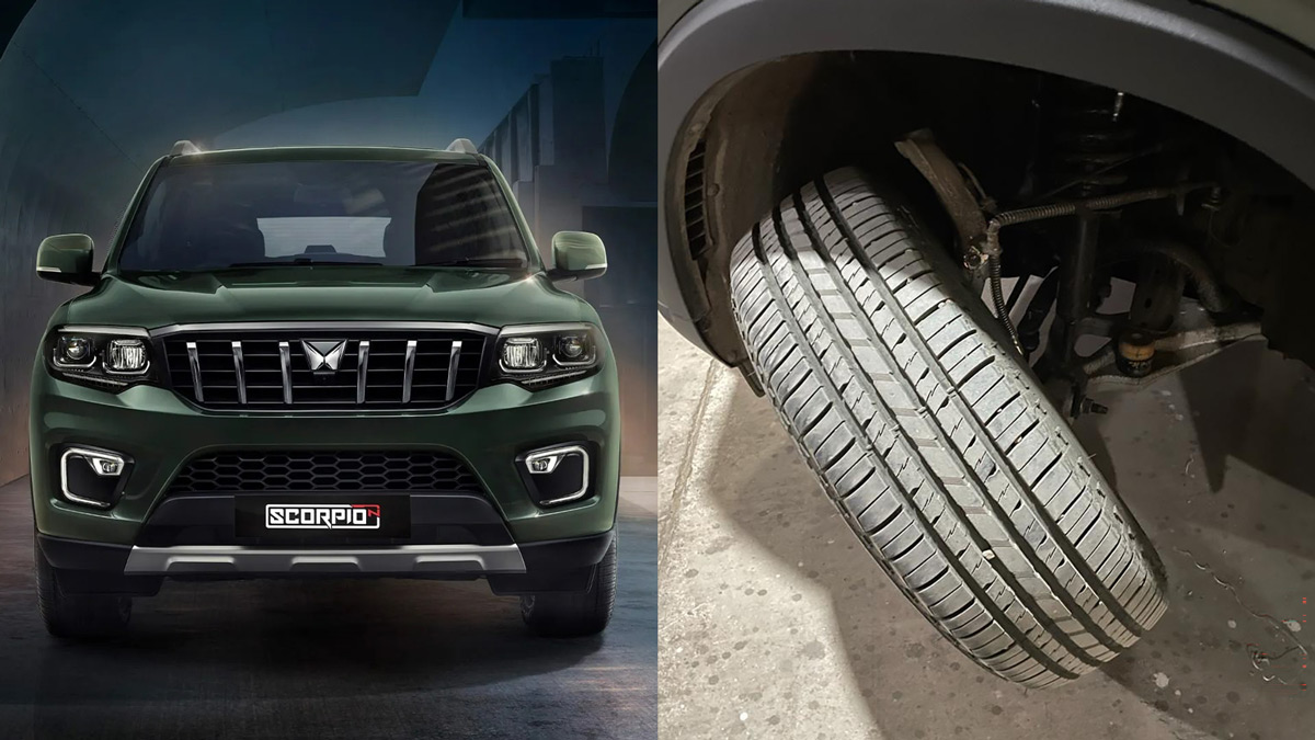 Mahindra Scorpio N car suspension system broken మహీంద్రా స్కార్పియోN